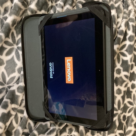 Lenovo Tablet with Leather Zip up Case - Picture 2 of 4